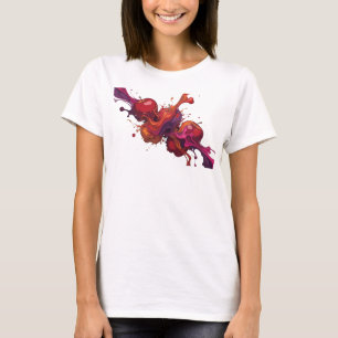 T-shirt Tee-shirt graphique abstrait pomme rouge élégant