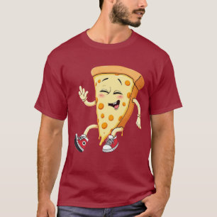 T-shirt tee-shirt graphique amusant en tranche de pizza po