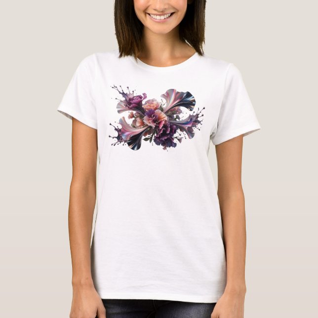T-shirt Tee-shirt graphique ART ABSTRAIT Argenté Cool (Devant)