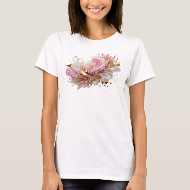 T-shirt Tee-shirt graphique ART ABSTRAIT Orange Chic (Devant)