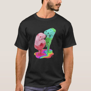 T-shirt Tee-shirt graphique brillant et coloré 3D Melting