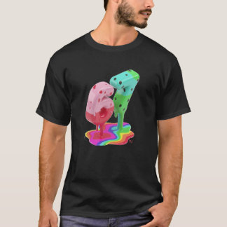 T-shirt Tee-shirt graphique brillant et coloré 3D Melting