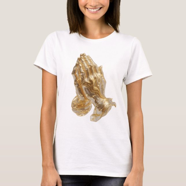 T-shirt Tee-shirt graphique CLASSIQUE OR MAIN PRIANTE (Devant)