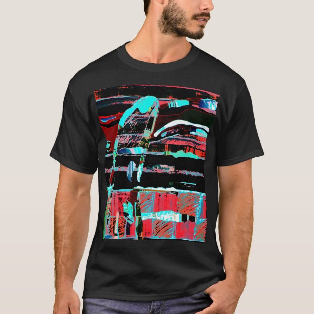 T-shirt Tee-shirt graphique d'art abstrait – Interférence  (Devant)