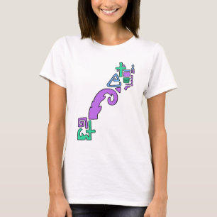 T-shirt Tee-shirt graphique géométrique asymétrique pastel