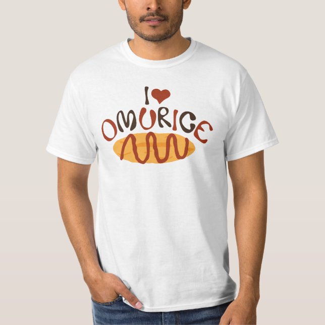 T-shirt Tee - shirt graphique I Heart Omurice (Devant)