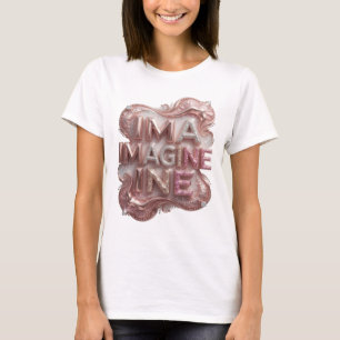 T-shirt Tee-shirt graphique IMAGINE rose classique