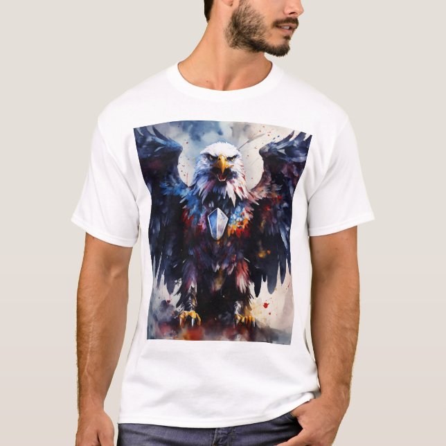 T-shirt Tee-shirt graphique Majestic Eagle Libérez votre e (Devant)