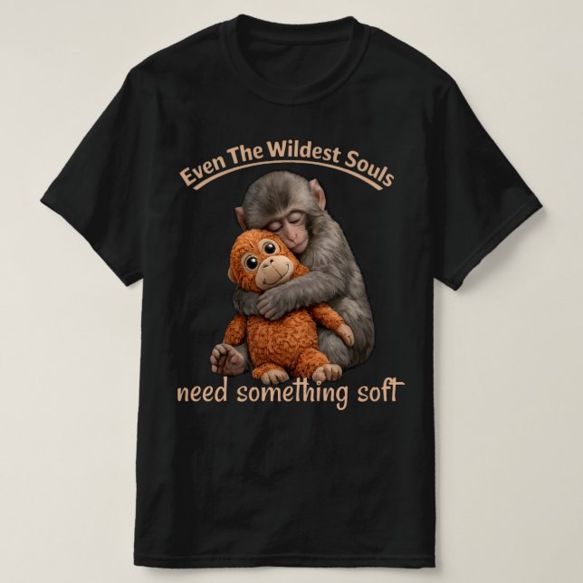 T-shirt Tee-shirt graphique Punch-kun Monkey Hug. (Design devant)