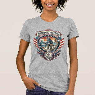 T-shirt Tee-shirt graphique vectoriel Patriotic Beachcombe