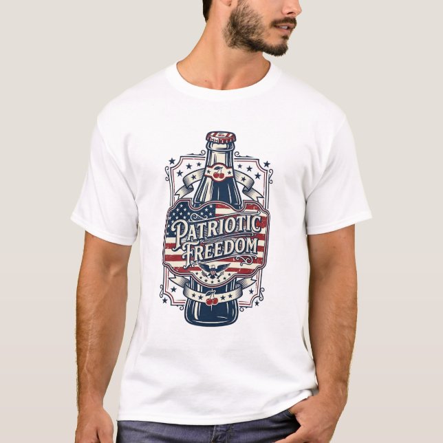 T-shirt Tee-shirt graphique vectoriel rétro de soda à la c (Devant)