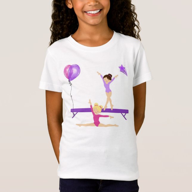 T-Shirt Tee - shirt gymnastique de filles (Devant)