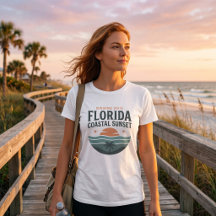 Tee-shirt héritage du coucher de soleil sur la côt