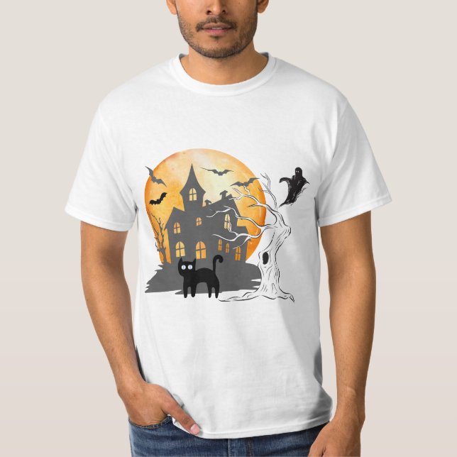 T-shirt Tee - shirt homme d'Halloween | Vibes Éffrayantes  (Devant)