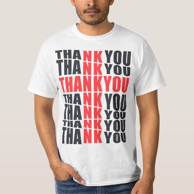 T-shirt Tee shirt Homme Thank you (Devant)