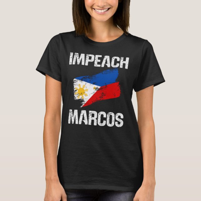 T-shirt Tee-shirt Impeachment de Marcos Pouvoir du Peuple  (Devant)
