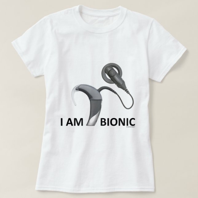 T-shirt tee shirt implant cochlear bionic (Design devant)