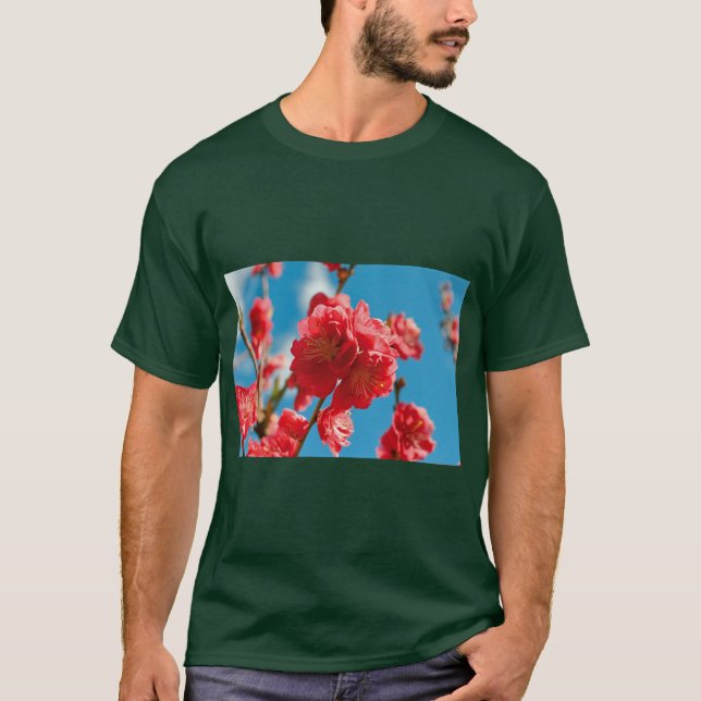 T-shirt Tee-shirt imprimé fleur de pêcher (Devant)