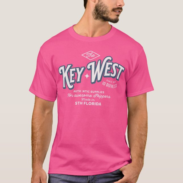 T-shirt Tee - shirt Key West Sth Floride (Devant)