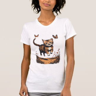 T-shirt Tee-shirt Kitten en jeu