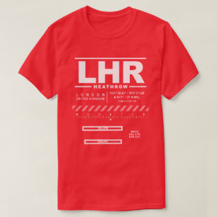 T-shirt Tee - shirt LHR de l'aéroport d'Heathrow
