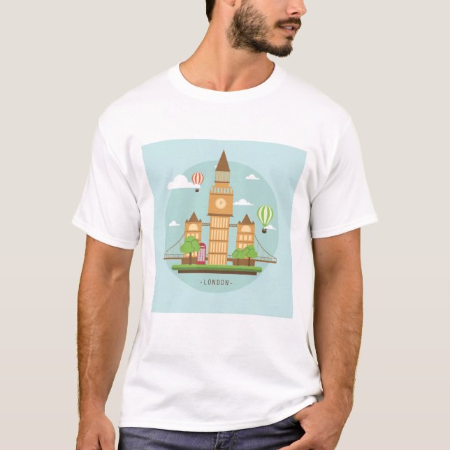 T-Shirt Tee Shirt Londres Angleterre (Devant)