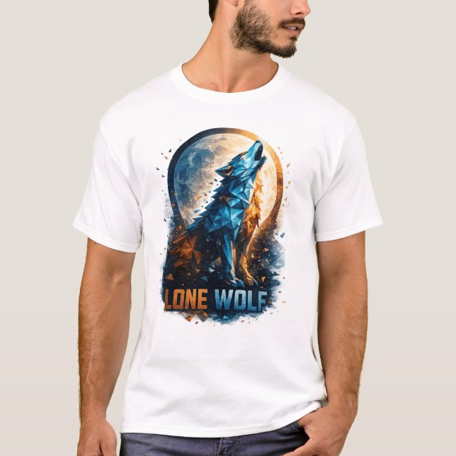 T-shirt Tee-shirt Loup Solitaire (Devant)