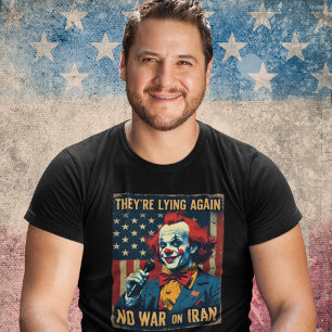 T-shirt Tee-shirt Lying Neocons – Pas de guerre avec l'Ira