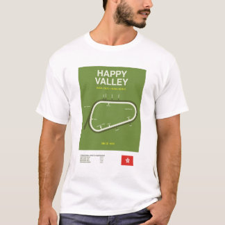 T-shirt Tee-shirt Minimaliste du Champ de Courses de Happy
