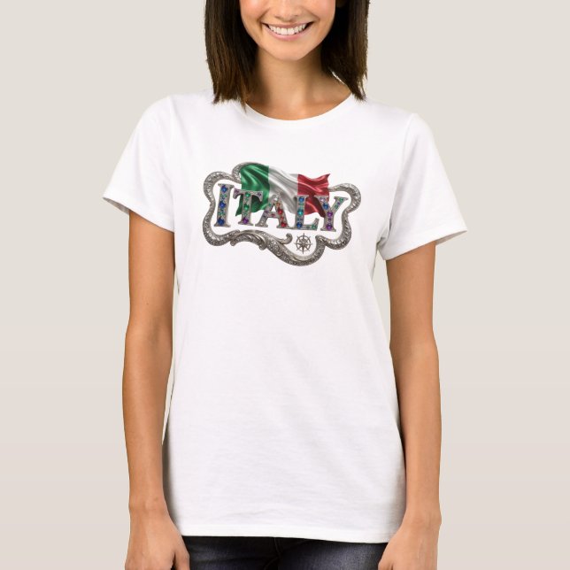 T-shirt Tee-shirt Modern Silver ITALIE (Devant)
