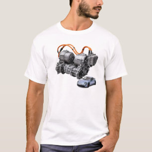 T-shirt Tee-shirt moteur Porsche 3D.