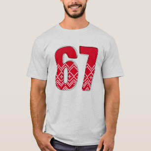 T-shirt Tee-shirt Noël 67 Six Sept Mème Vacances Numéros