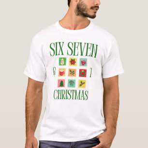 T-shirt Tee-shirt Noël 67 Vintage Six Seven Meme Fêtes