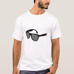T-shirt Tee - shirt noir de lunettes de soleil