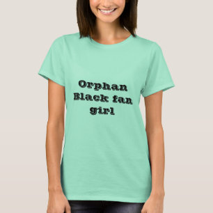 T-shirt Tee - shirt noir orphelin de fille de fan