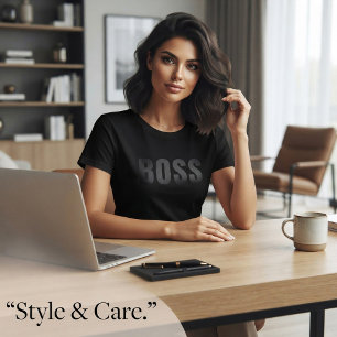 T-shirt Tee-shirt noir pour femmes BOSS – Simple et élégan