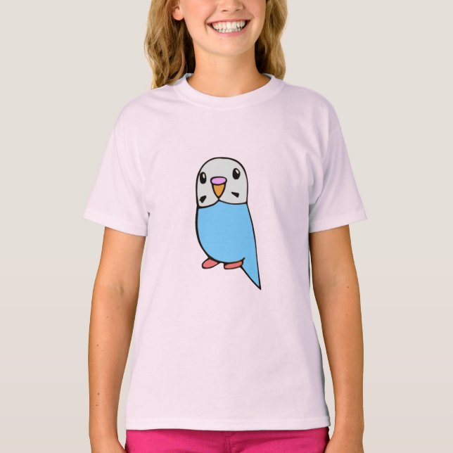 T-shirt Tee-shirt Perroquet Bleu Ciel (Devant)