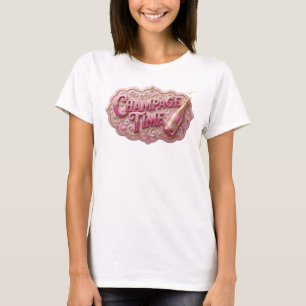 T-shirt Tee-shirt personnalisé Artistic Red CHAMPAGNE TIME