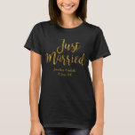 T-shirt Tee-shirt personnalisé en or marié<br><div class="desc">Fait un grand cadeau tout jeune</div>