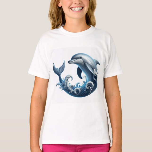 T-shirt "Tee-shirt pour Dolphin Symphony Ocean" (Devant)