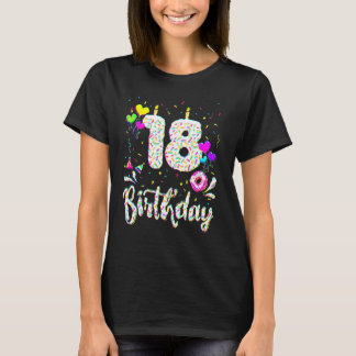 T-shirt Tee-shirt pour fille de 18 ans Doughnut Anniversai