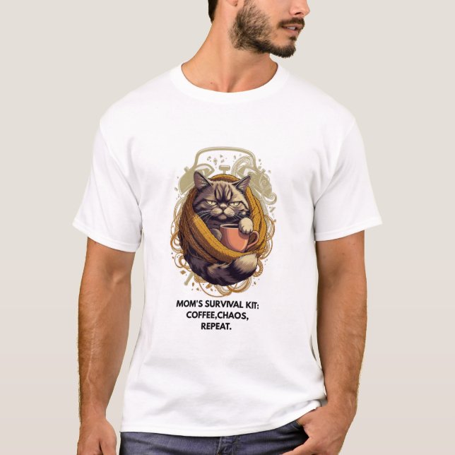 T-shirt Tee-shirt Powered by Sarcasm Cat | 3 Heures de Som (Devant)