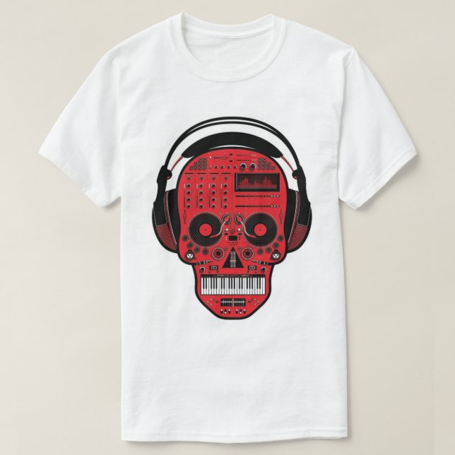T-SHIRT TEE - SHIRT PRINCIPAL DE PRODUCTEUR DU DJ DE CRÂNE (Design devant)
