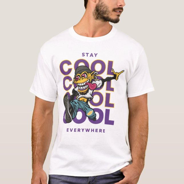 T-shirt Tee-shirt Restez Cool Partout (Devant)