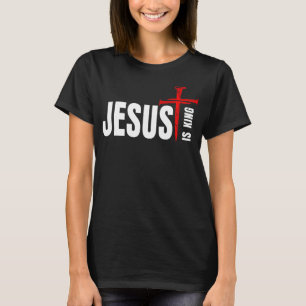 T-shirt Tee-shirt rétro 'Jésus est Roi'