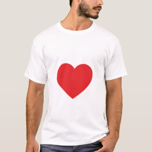 T-shirt Tee - shirt rouge simple d'adulte de coeur