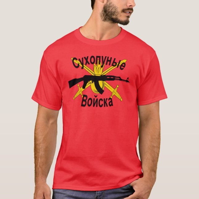 T-shirt Tee - shirt russe de logo d'armée (Devant)