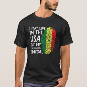 T-shirt tee - shirt sénégal chemise du drapeau sénégal Ame