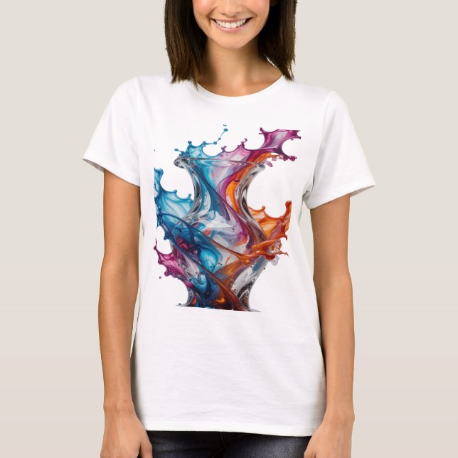 T-shirt Tee-shirt Statement Argent ART ABSTRAIT Statement  (Devant)