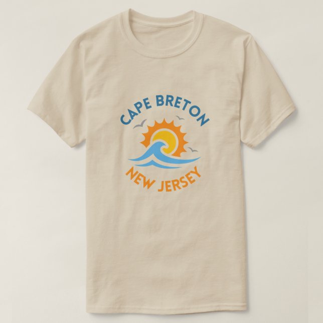 T-shirt Tee-shirt Sunny Waves Cape Breton (Design devant)